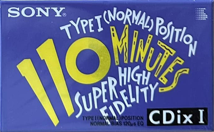 Compact Cassette Sony CDix I 110 "CDIX1 110N" Type I Normal 1990 Japan