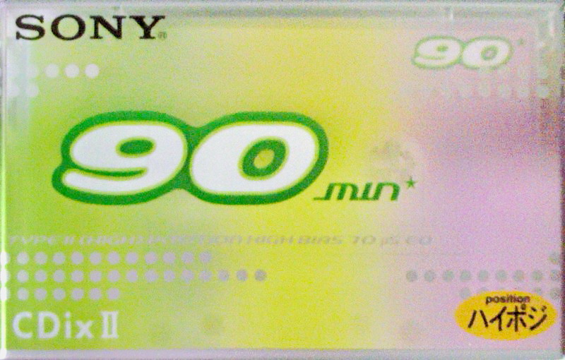 Compact Cassette Sony CDix II 90 "C-90CDX2H" Type II Chrome 2000 Japan