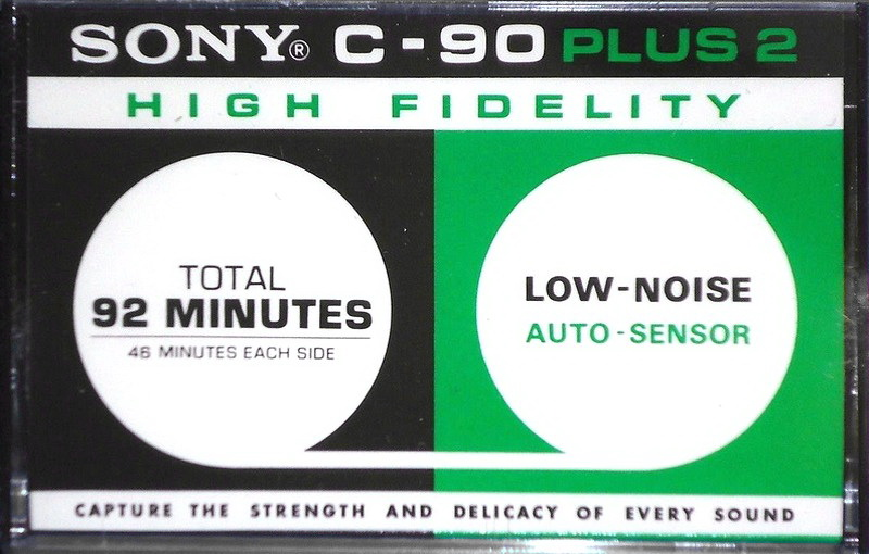 Compact Cassette Sony 90+2 Type I Normal 1974 USA