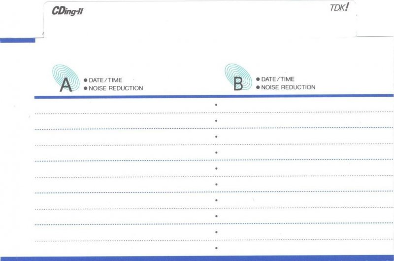 Compact Cassette TDK CDing 2 64 "CD2-64F" Type II Chrome 1994 Japan