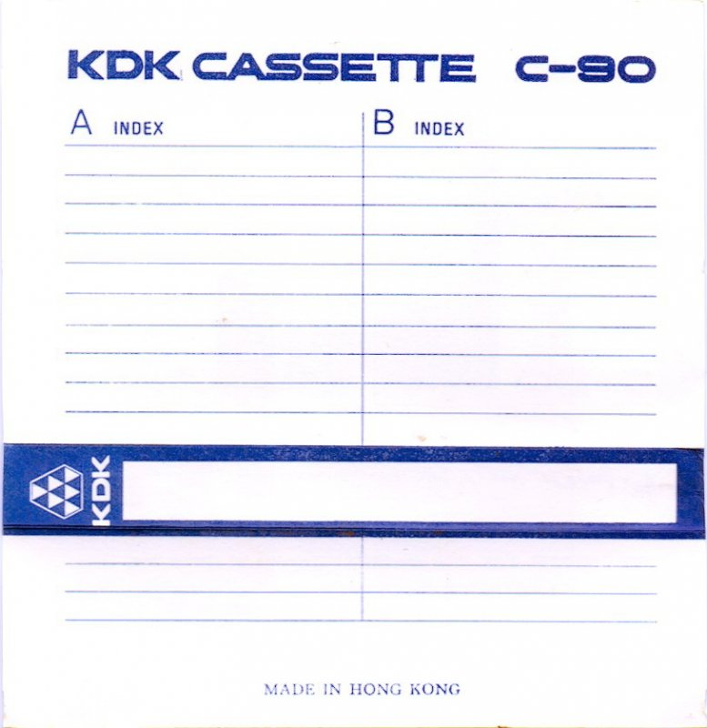 Compact Cassette KDK 90 Type I Normal 1974 Hong Kong