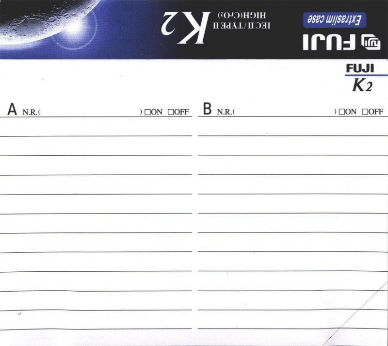 Compact Cassette Fuji K2 60 Type II Chrome 1995 Europe