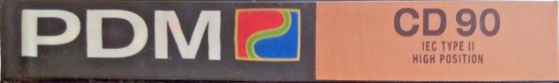 Compact Cassette PDM CD 90 Type II Chrome 1990 Europe