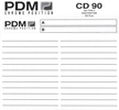 Compact Cassette PDM CD 90 Type II Chrome 1990 Europe