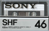 Compact Cassette Sony SHF 46 Type I Normal 1978 North America