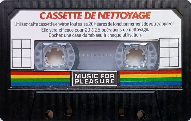 Compact Cassette Music For Pleasure Cleaning Cassette 1982 France