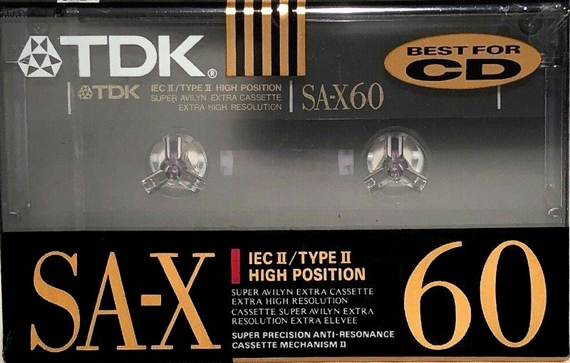 Compact Cassette TDK SA-X 60 Type II Chrome 1991 North America