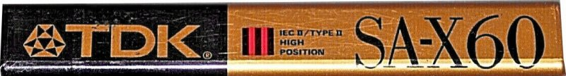 Compact Cassette TDK SA-X 60 Type II Chrome 1991 North America