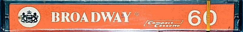 Compact Cassette Broadway 60 Type I Normal 1982 Hong Kong