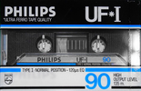 Compact Cassette Philips UF-I 90 Type I Normal 1985 Europe