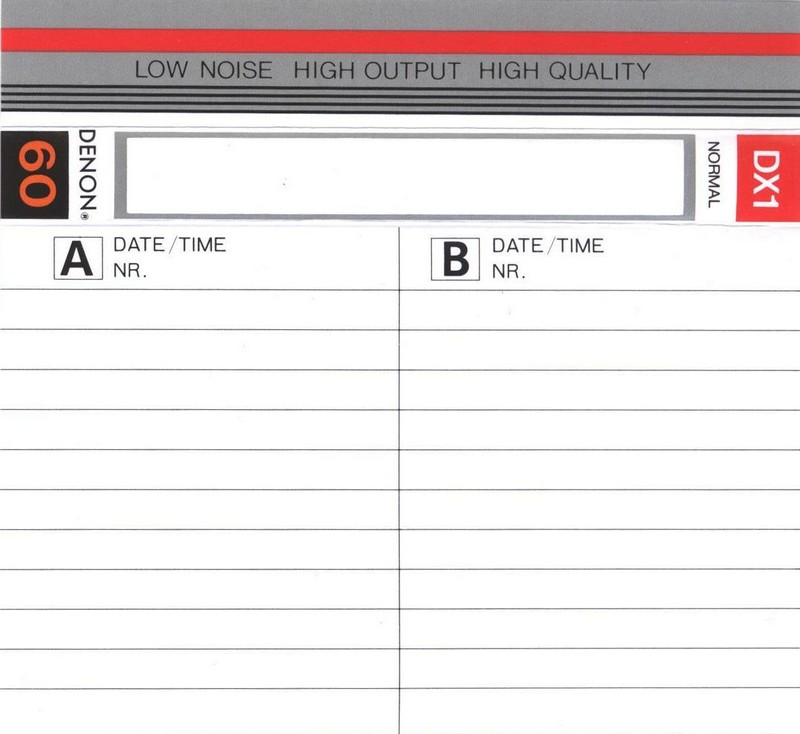 Compact Cassette Denon DX1 60 Type I Normal 1983 Near East