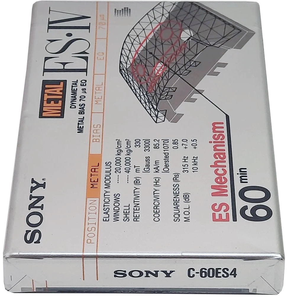 Compact Cassette Sony ES-IV 60 "C-60ES4" Type IV Metal 1992 Japan