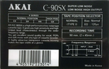 Compact Cassette Akai SX 90 Type I Normal 1990 Europe