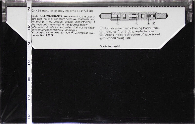 Compact Cassette Maxell UD 90 Type I Normal 1972 USA
