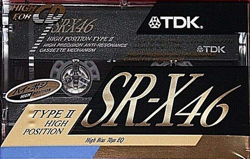 Compact Cassette TDK SR-X 46 "SR-X46M" Type II Chrome 1990 Japan