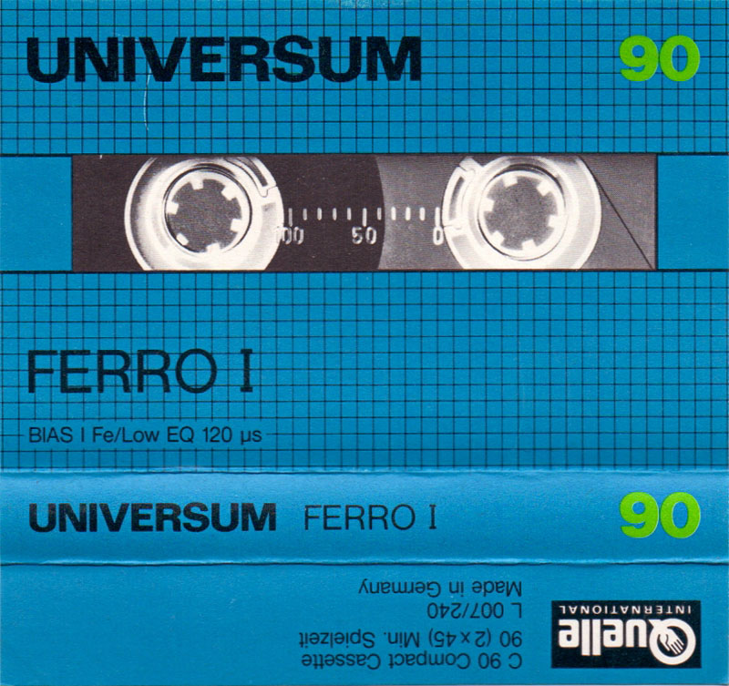 Compact Cassette Universum 90 Type I Normal 1983 Europe