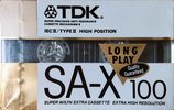 Compact Cassette TDK SA-X 100 Type II Chrome 1988 Australia, Europe