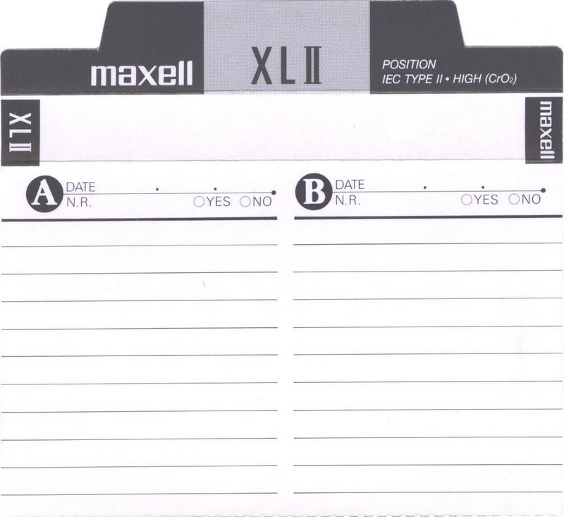 Compact Cassette Maxell XLII 100 Type II Chrome 1996 North America