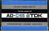 Compact Cassette TDK AD 45 Type I Normal 1977 Japan