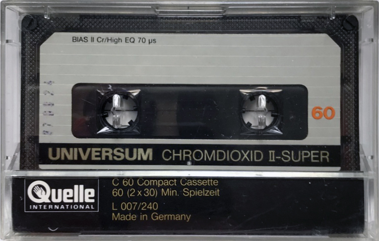 Compact Cassette Universum Super 60 Type II Chrome 1984 Europe
