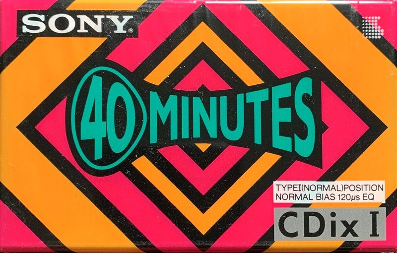 Compact Cassette Sony CDix I 40 "C-40CDX1" Type I Normal 1991 Japan
