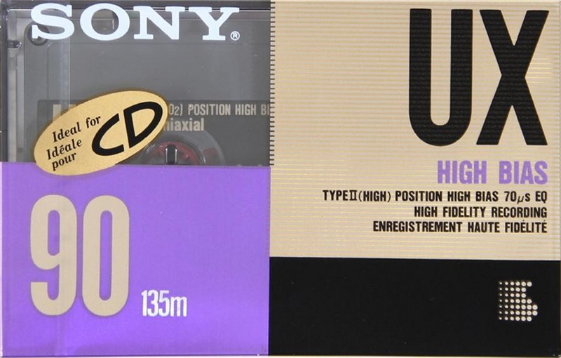 Compact Cassette Sony UX 90 Type II Chrome 1990 North America