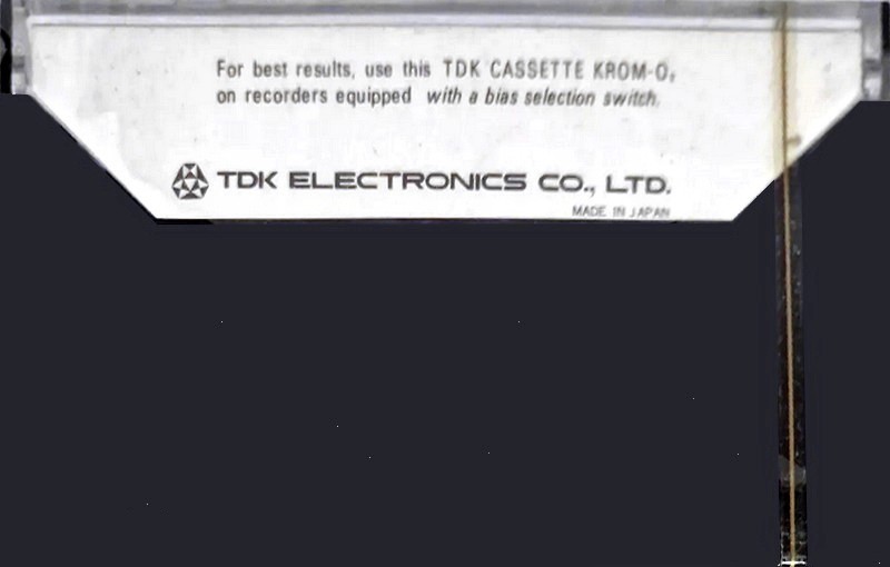 Compact Cassette TDK KR Krom 60 "Krom O2" Type II Chrome 1971 USA