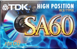 Compact Cassette TDK SA 60 "SA-60EB" Type II Chrome 1997 Worldwide