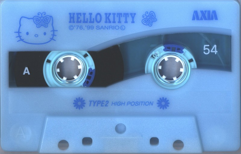 Compact Cassette AXIA Hello Kitty 54 "HK2A BL 54" Type II Chrome 1999 Japan