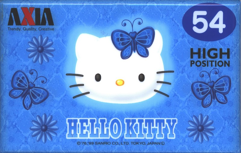 Compact Cassette AXIA Hello Kitty 54 "HK2A BL 54" Type II Chrome 1999 Japan