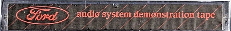 Compact Cassette Loran Ford Audio Systems Demonstration Tape 1987 USA