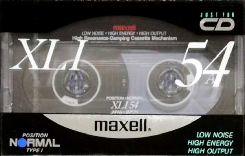 Compact Cassette Maxell XLI 54 Type I Normal 1990 Japan