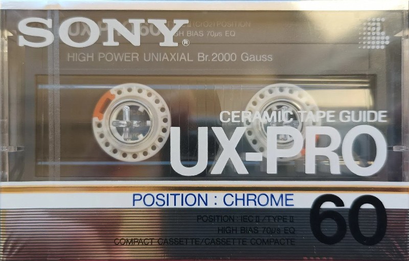 Compact Cassette Sony UX-Pro 60 Type II Chrome 1986 Europe