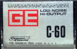 Compact Cassette GE / General Electric 60 Type I Normal 1975 USA
