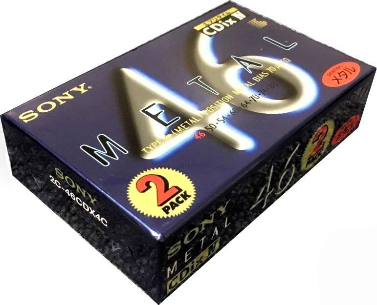 2 pack Sony CDix IV 46 "2C-46CDX4C" Type IV Metal 1995 Japan