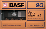 Compact Cassette BASF Ferro Maxima I 90 Type I Normal 1988 Europe