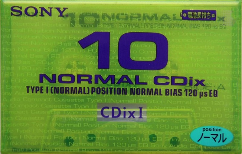 Compact Cassette Sony CDix I 10 "C-10CDX1E" Type I Normal 1997 Japan