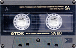 Compact Cassette TDK SA 60 Type II Chrome 1988 Australia, Europe