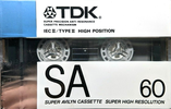 Compact Cassette TDK SA 60 Type II Chrome 1988 Australia, Europe