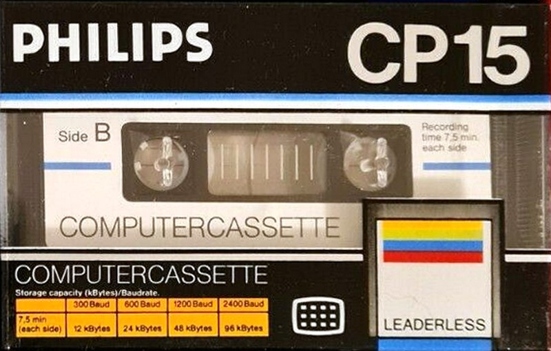 Compact Cassette Philips 15 "CP15" Computer Cassette Europe
