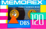 Compact Cassette Memorex dBS 120 Type I Normal 1990 USA
