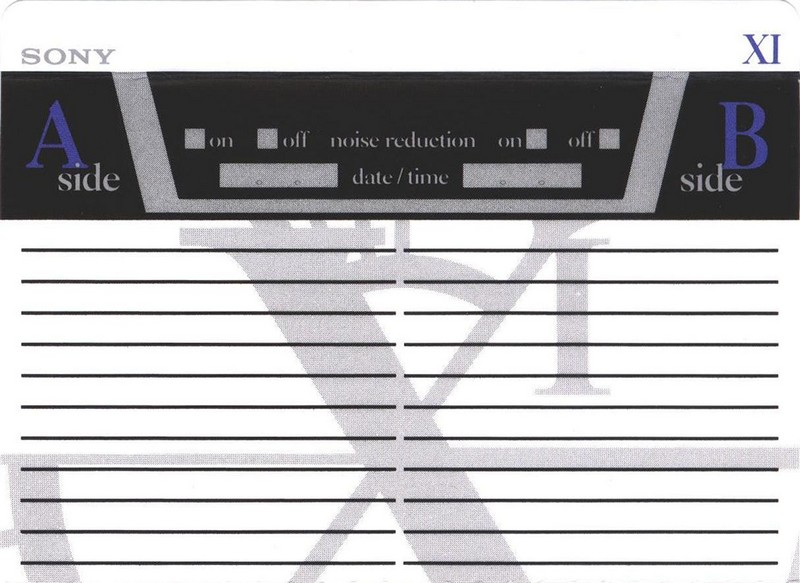 Compact Cassette Sony XI 50 "C-50X1A" Type I Normal 1993 Japan