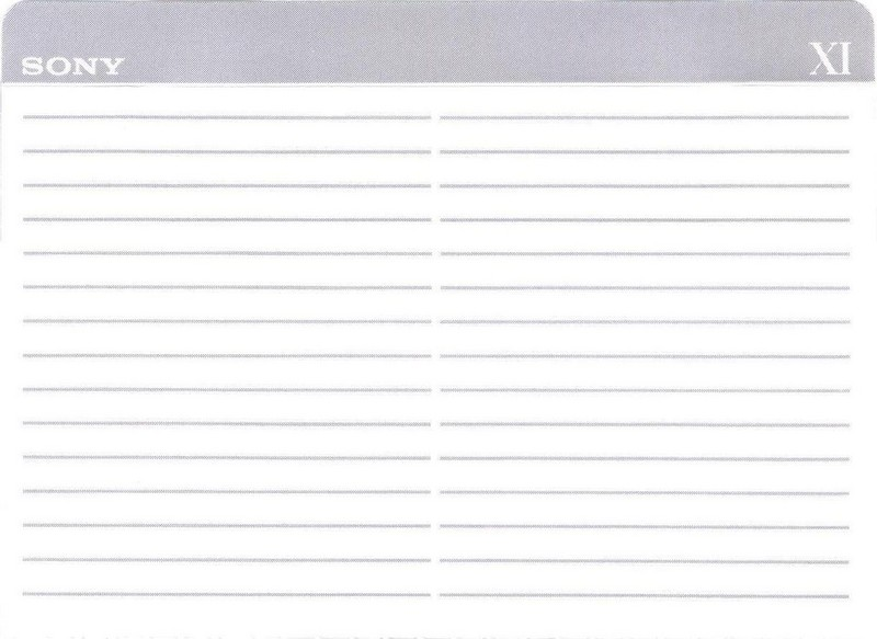 Compact Cassette Sony XI 50 "C-50X1A" Type I Normal 1993 Japan