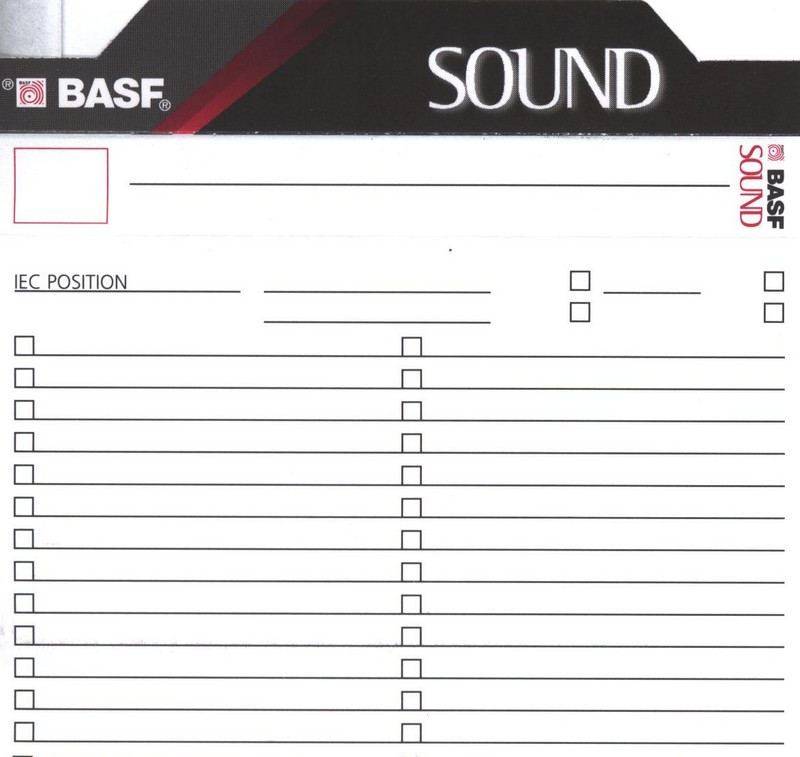 Compact Cassette BASF Sound 60 Type I Normal 1997 Europe