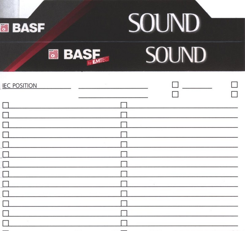 Compact Cassette BASF Sound 60 Type I Normal 1997 Europe