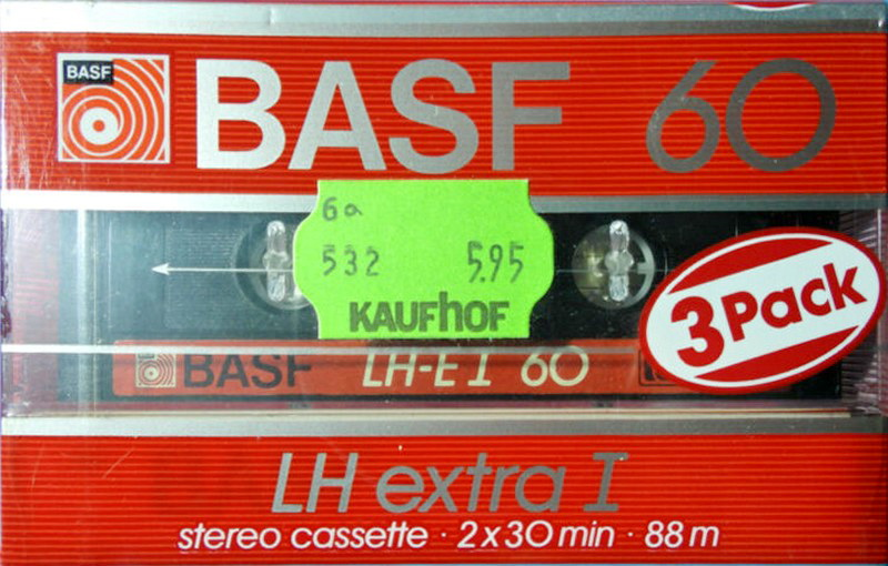 3 pack BASF LH Extra I 60 "LH-E I" Type I Normal 1985 Europe