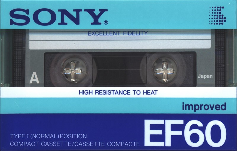 Compact Cassette Sony EF 60 "Improved" Type I Normal 1986 Europe