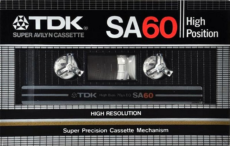 Compact Cassette TDK SA 60 Type II Chrome 1982 Japan