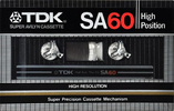 Compact Cassette TDK SA 60 Type II Chrome 1982 Japan