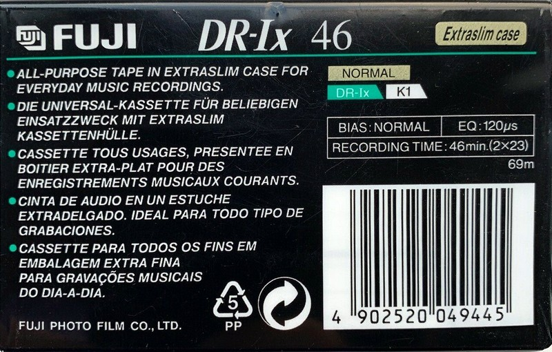 Compact Cassette Fuji DR-Ix 46 Type I Normal 1995 Europe